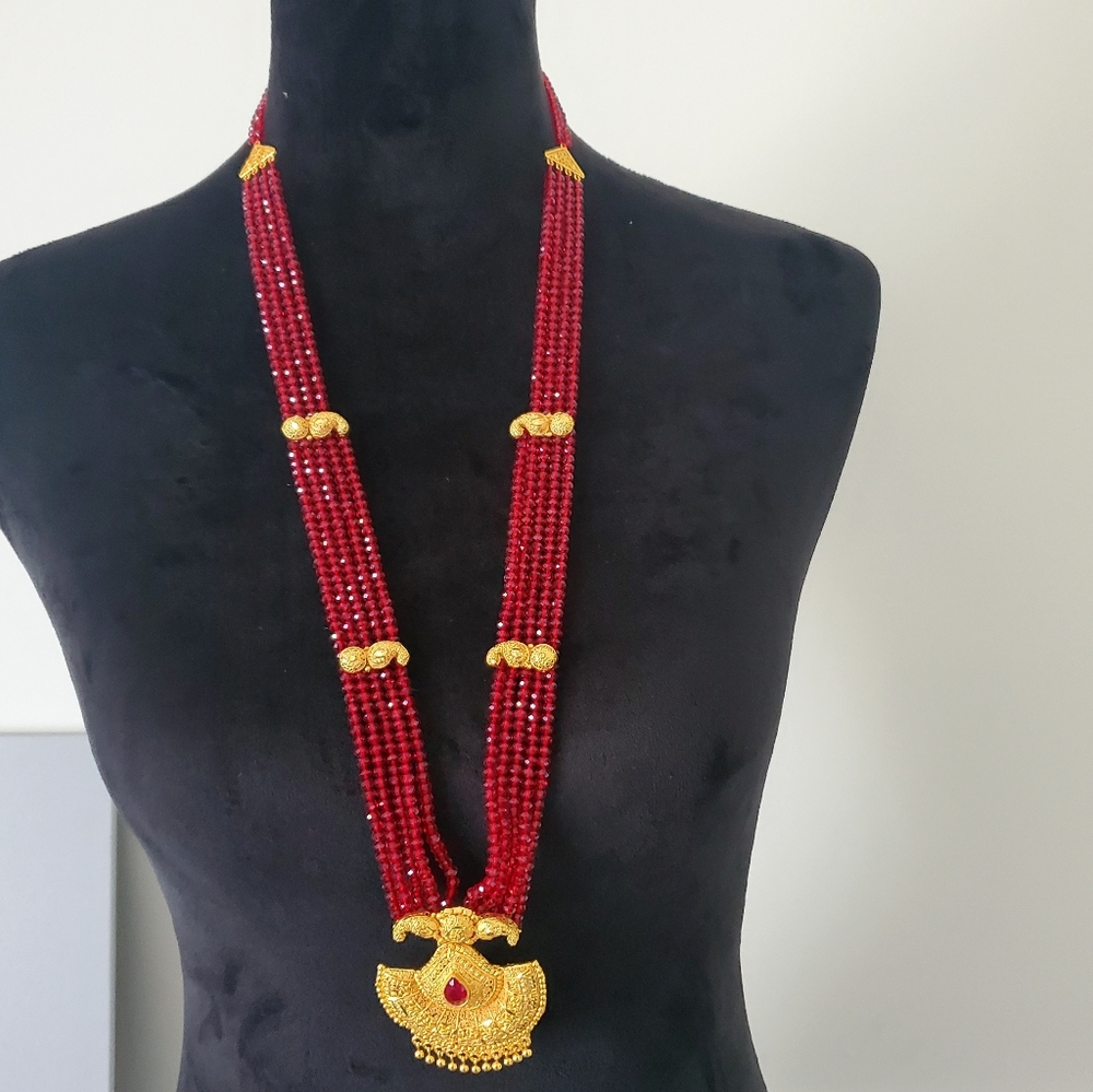 22k gold plated bollywood Indian Pakistani necklac